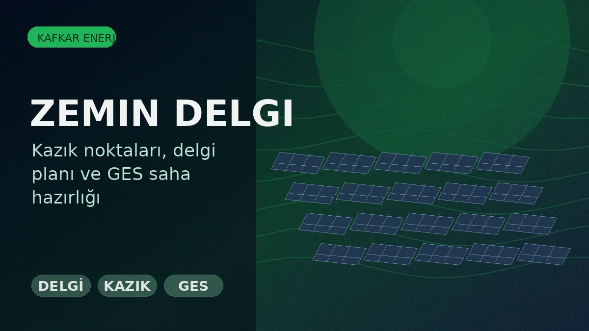 GES Delgi ve Montaj İşlerinde Revizyon Yönetimi - Kafkar Enerji blog görseli